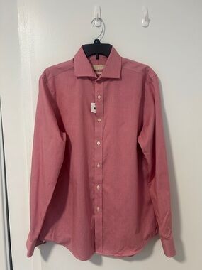 Michael Kors Men's Pink Button-Up Dress Shirt